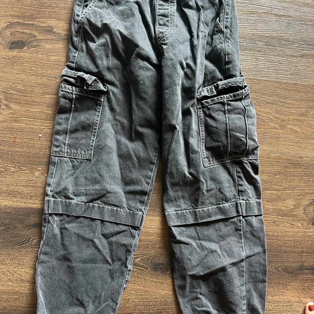 Zara Men's Charcoal Cargo Pants